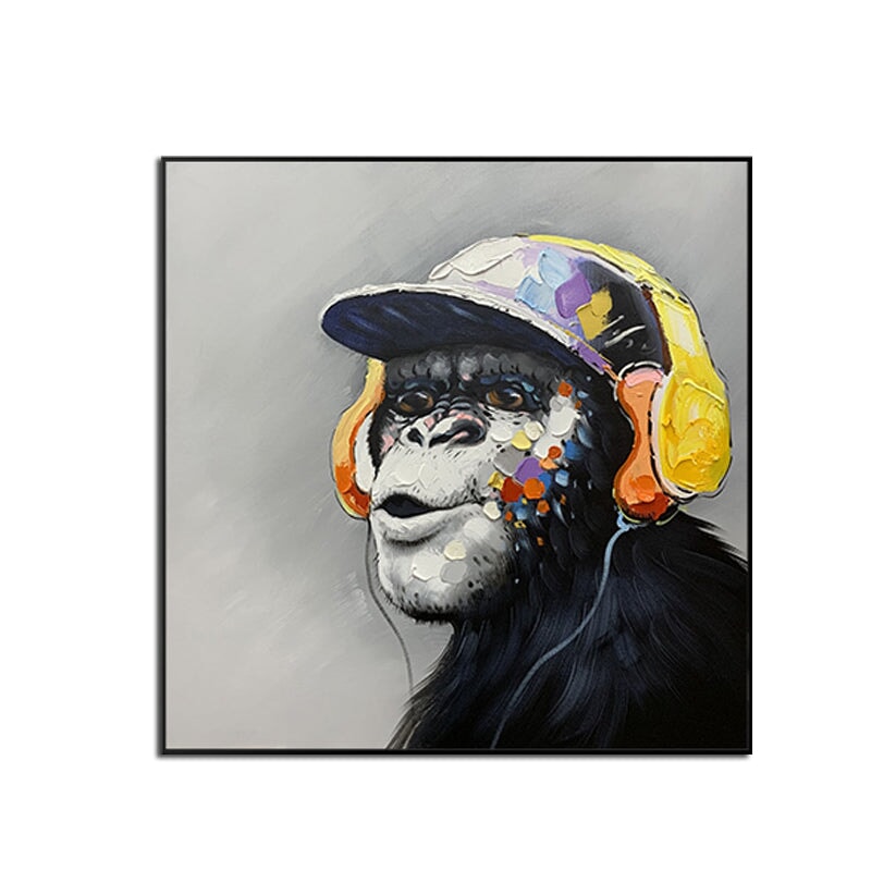 Funny Monkey Abstract Wall Art
