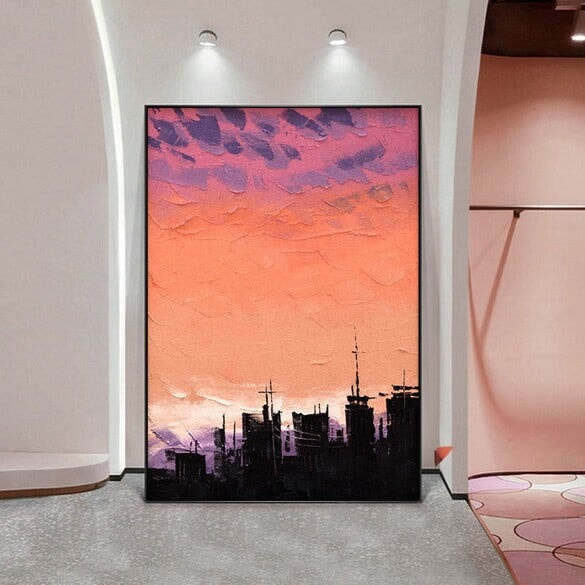 Sunset In The City Abstract Art