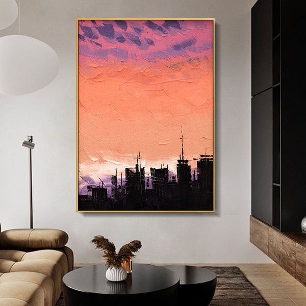Sunset In The City Abstract Art