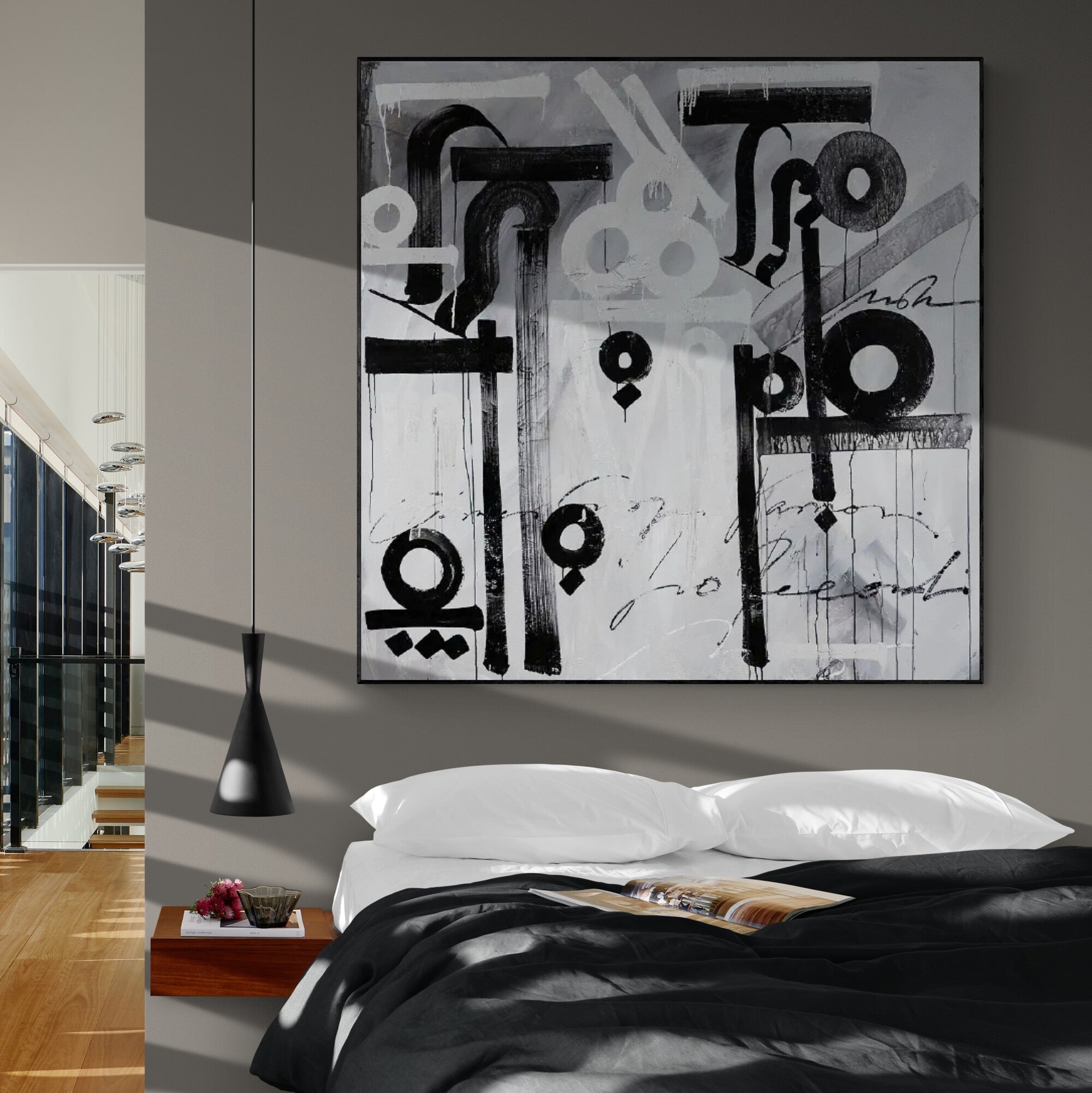 Abstract Calligraffiti - Modern Abstract Wall Art - Paints Lab