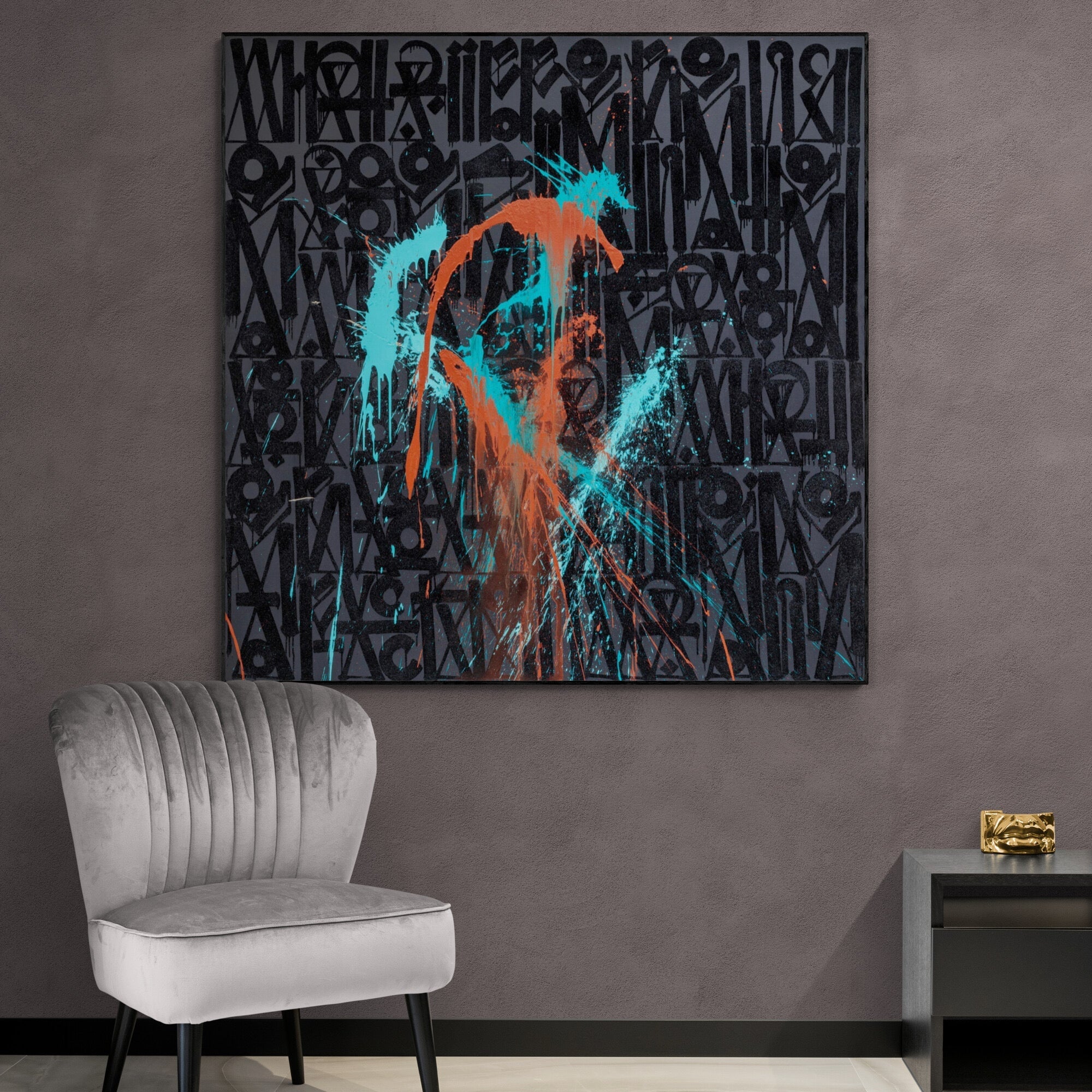 Calligraffiti with Paint Splashes - Calligraffiti Graffiti Art