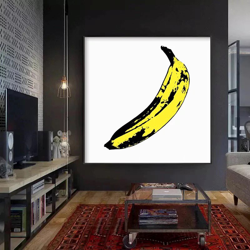 Banana Abstract Wall Art - Abstract Wall Art - Paints Lab