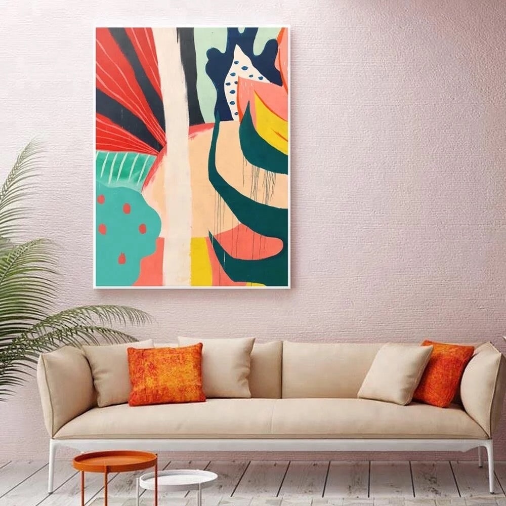 Abstract Colorful Palm Leaves