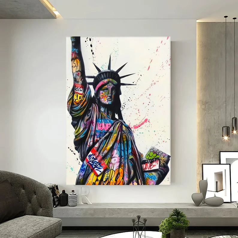 Statue of Liberty Graffiti Wall Art