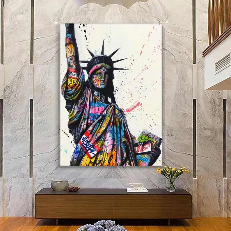 Statue of Liberty Graffiti Wall Art