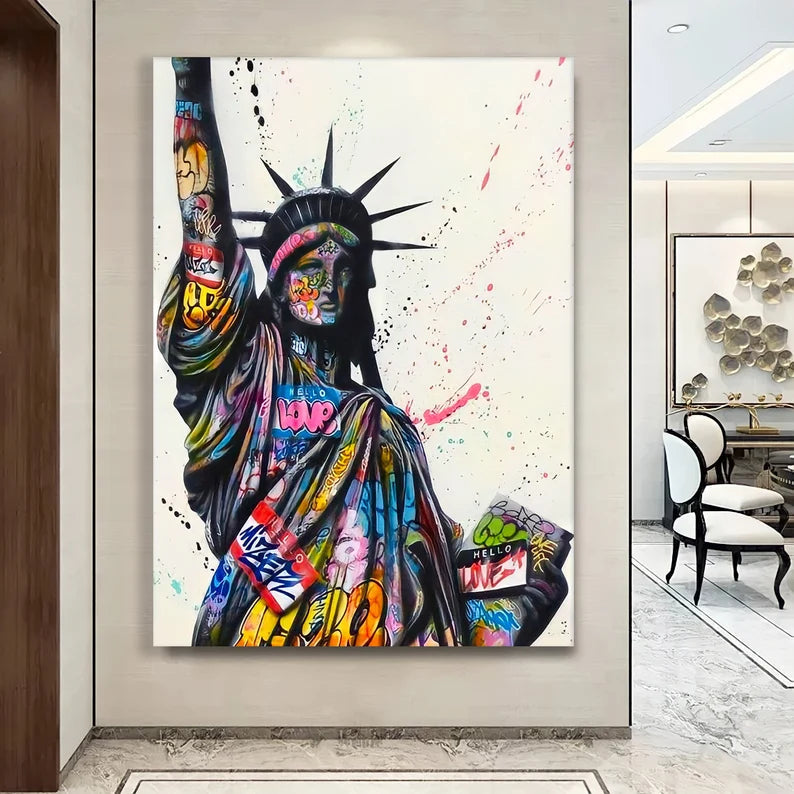 Statue of Liberty Graffiti Wall Art
