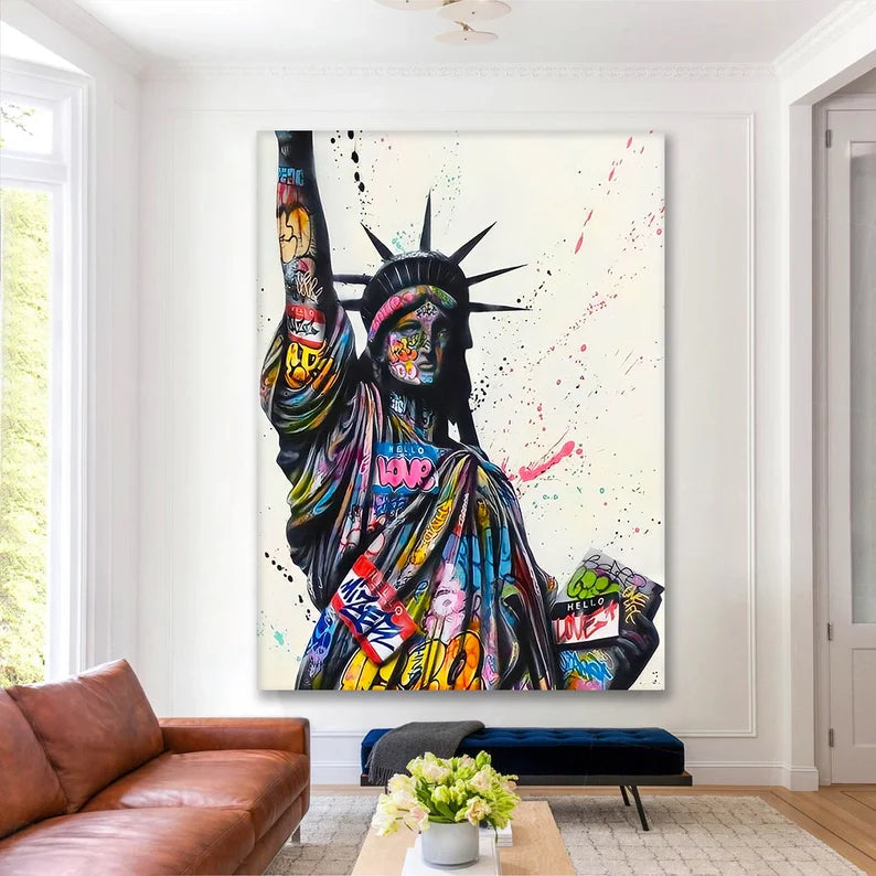 Statue of Liberty Graffiti Wall Art