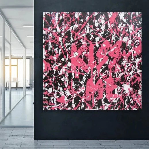 Pink Graffiti Art "Kiss Me"