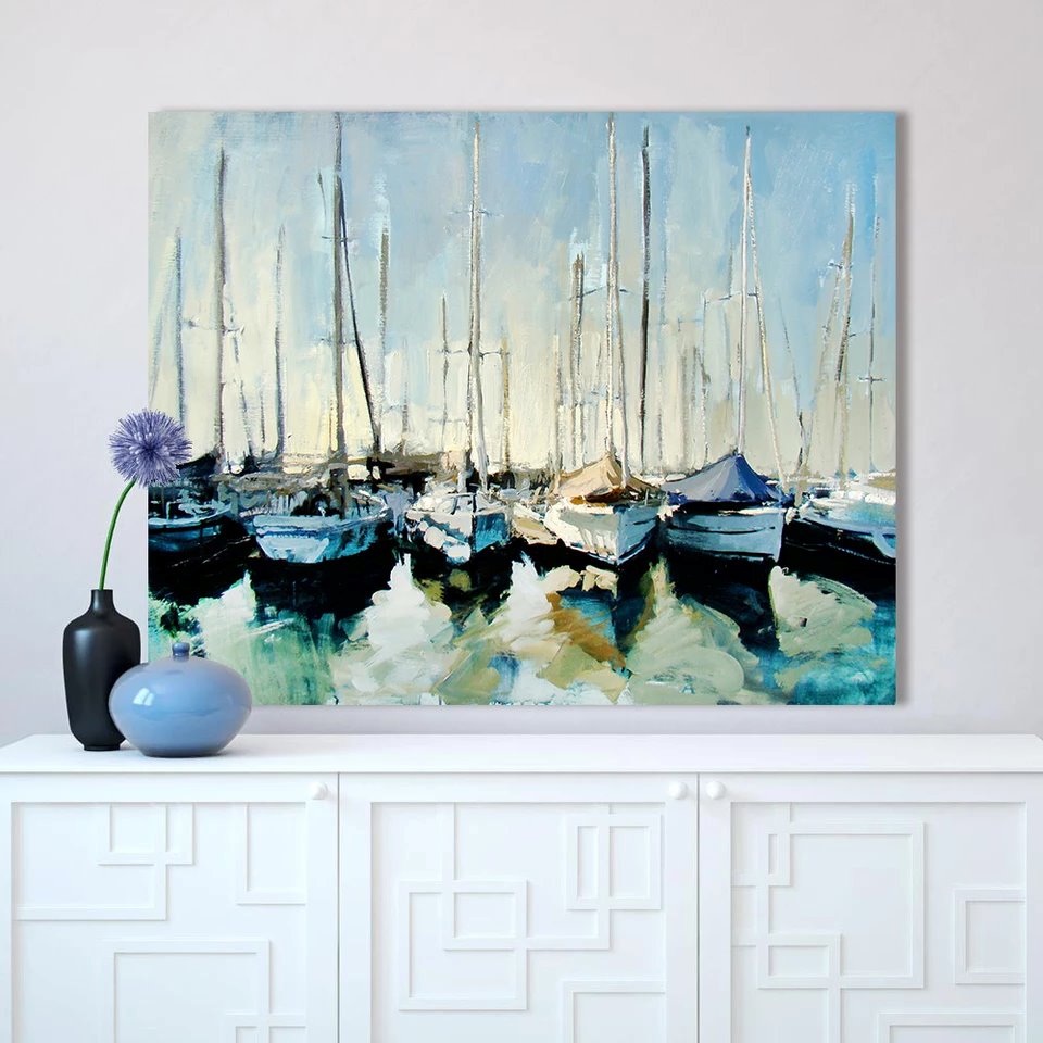 Boats Abstract Wall Art - Boats Abstract Wall Art Painting