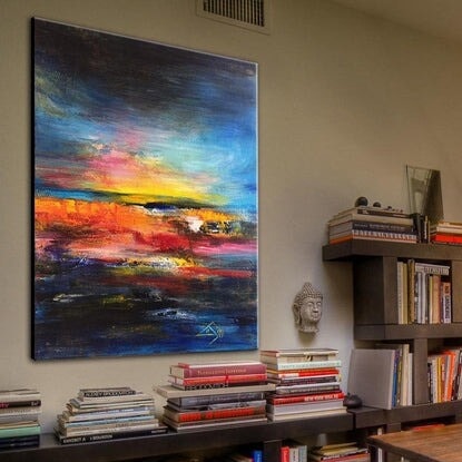 Fiery Sky Abstract Wall Art