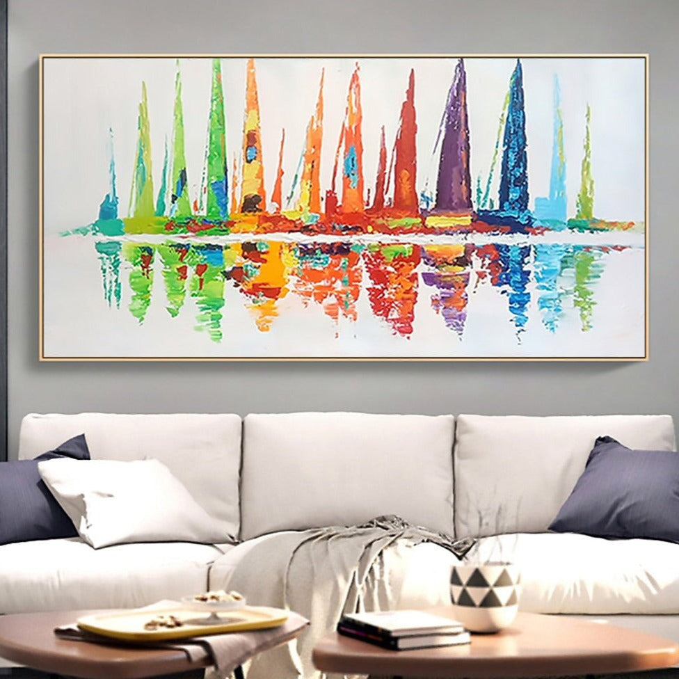 Сolorful Сoast Abstract Wall Art - Paints Lab