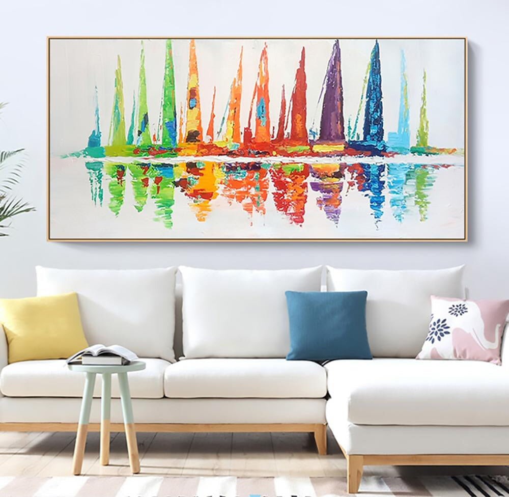 Сolorful Сoast Abstract Wall Art - Paints Lab