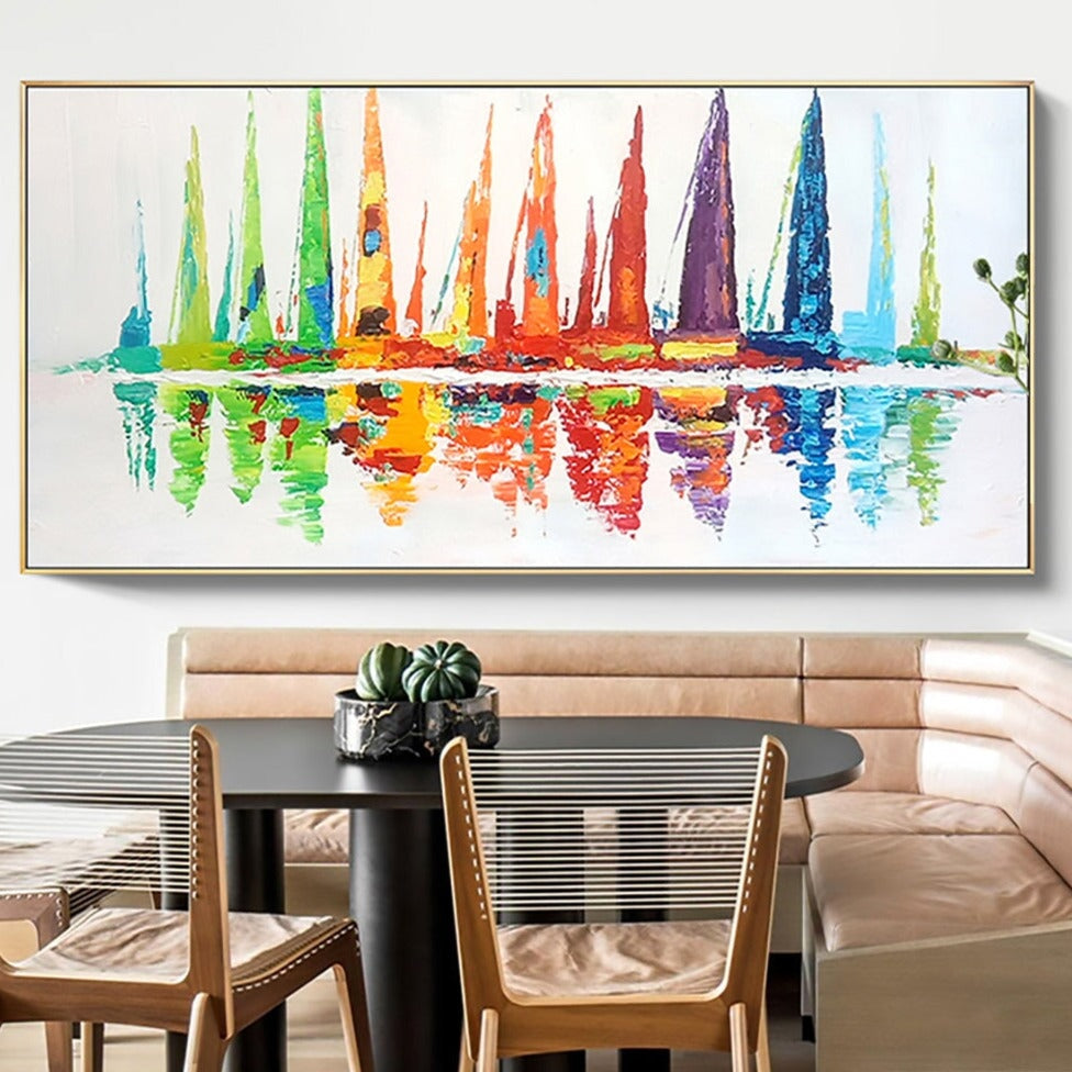 Сolorful Сoast Abstract Wall Art - Paints Lab
