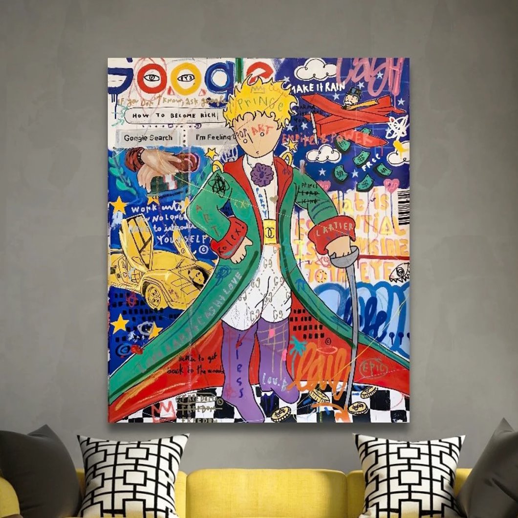 The Little Prince Graffiti Wall Art - The Little Prince Wall Art