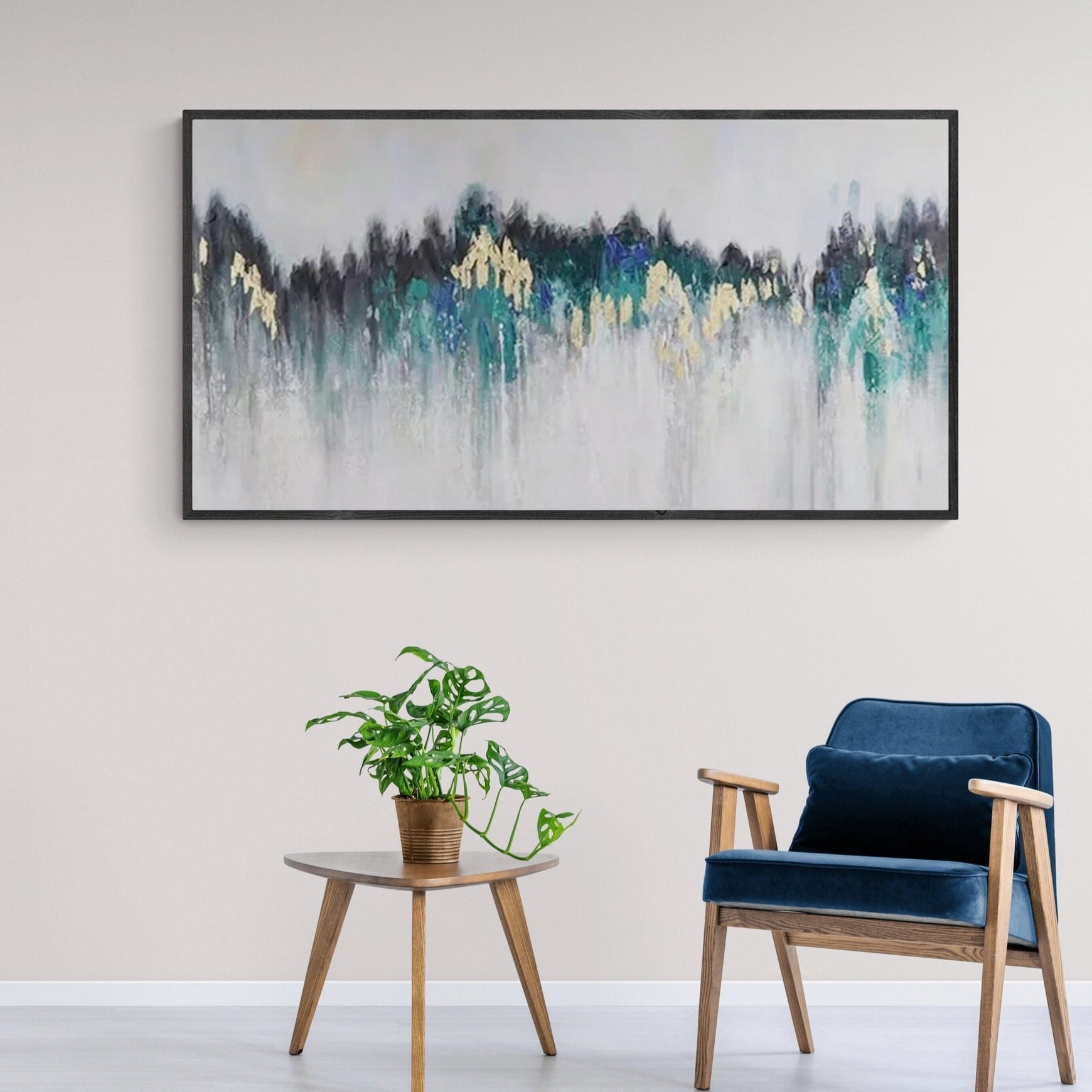 "Iceberg" Abstract Wall Art - Abstract Canvas Art -Paints Lab