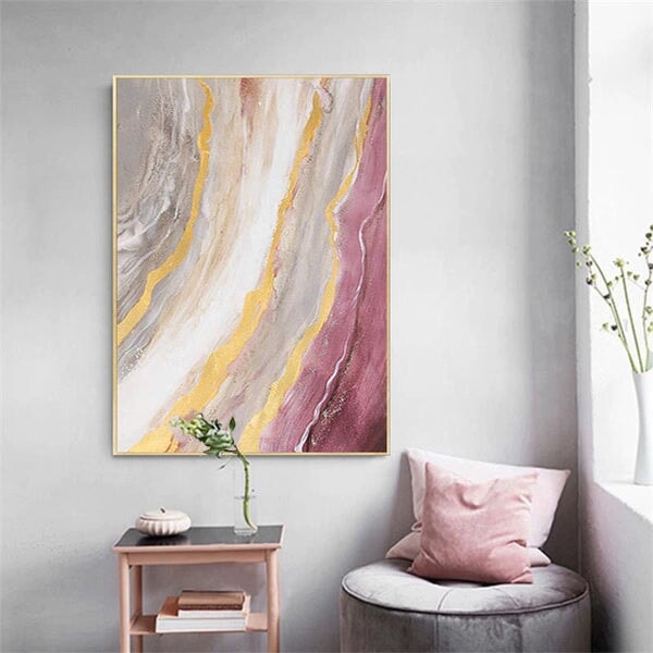 Golden Coast Abstract Wall Art