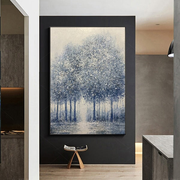 Gray Tree Abstract Wall Art