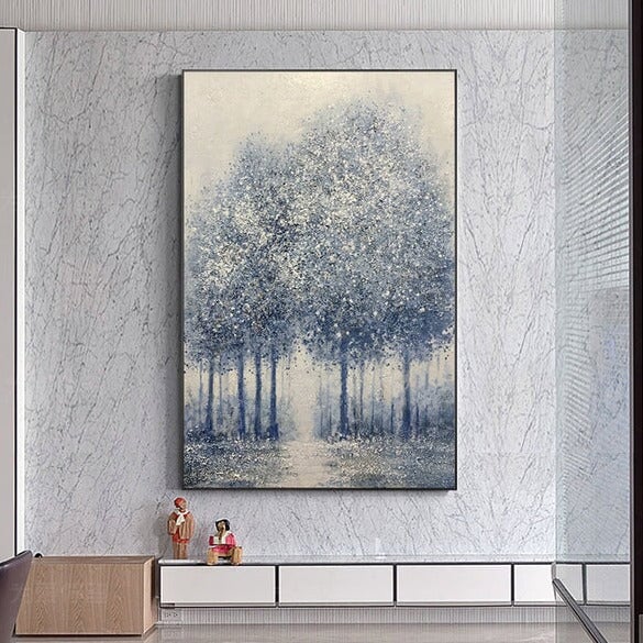 Gray Tree Abstract Wall Art