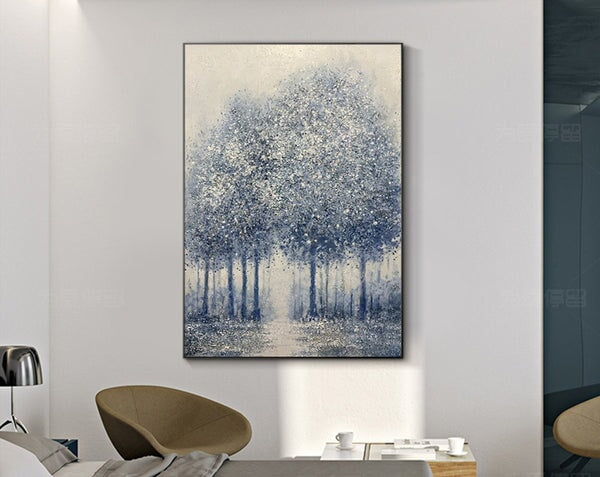 Gray Tree Abstract Wall Art