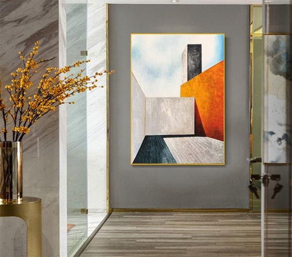 Construction Abstract Wall Art - Construction Large Abstract Wall Art