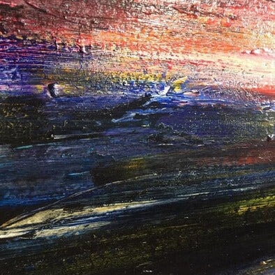 Fiery Sky Abstract Wall Art