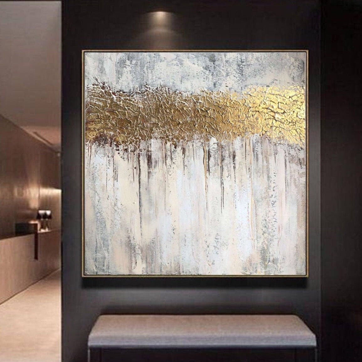 Gold Shine Abstract Wall Art