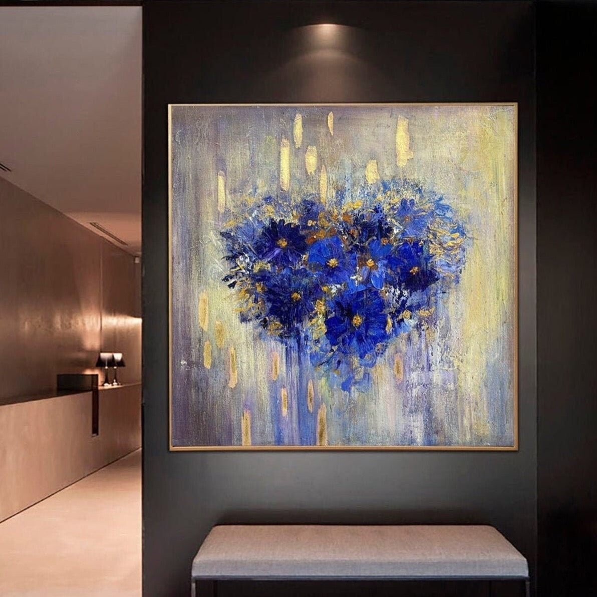Purple Flower Abstract Painting