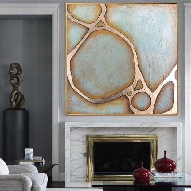 Copper River Abstract Wall Art - River Abstract Wall Art Painting