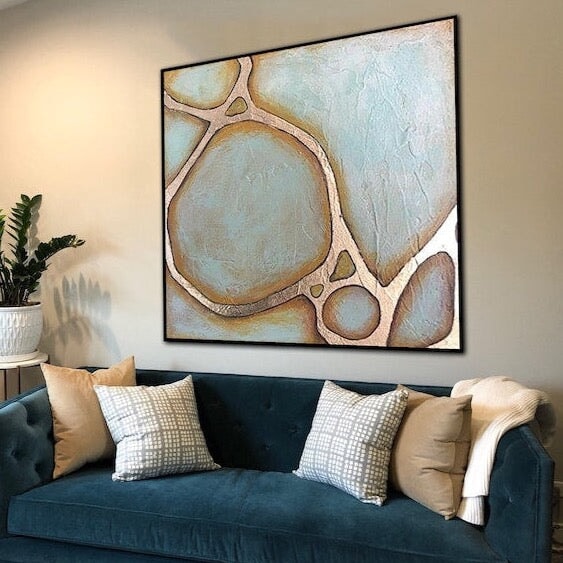 Copper River Abstract Wall Art - River Abstract Wall Art Painting