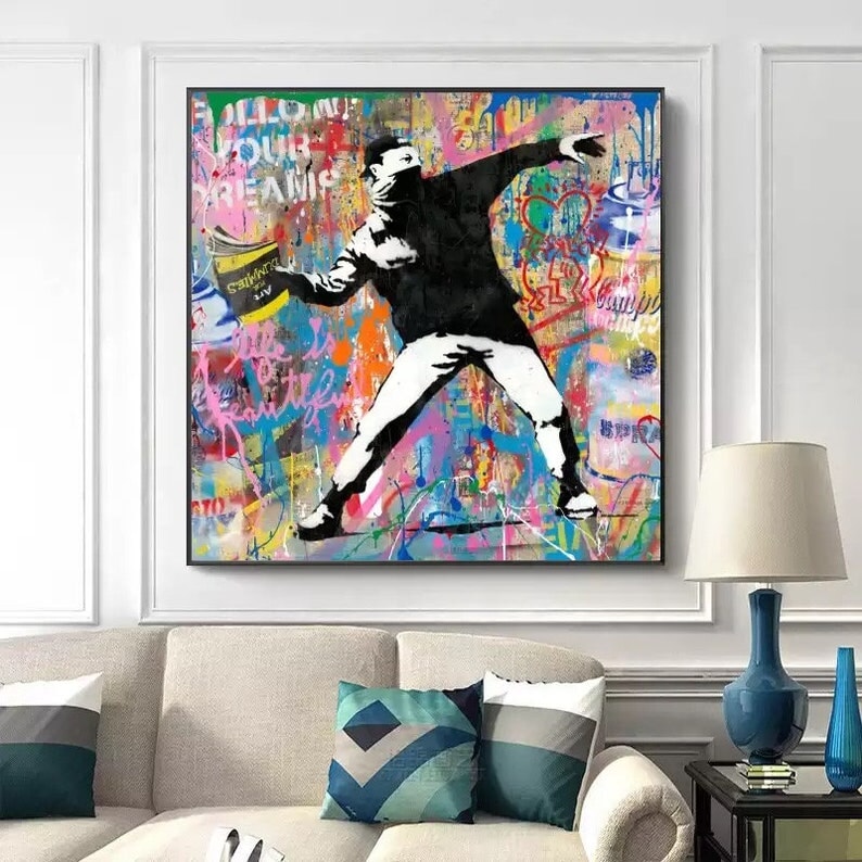 Man Thrower - Man Thrower Graffiti Art - Paints Lab