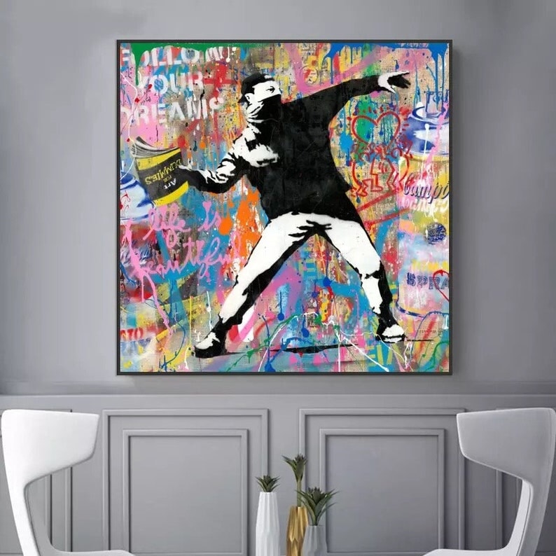 Man Thrower - Man Thrower Graffiti Art - Paints Lab