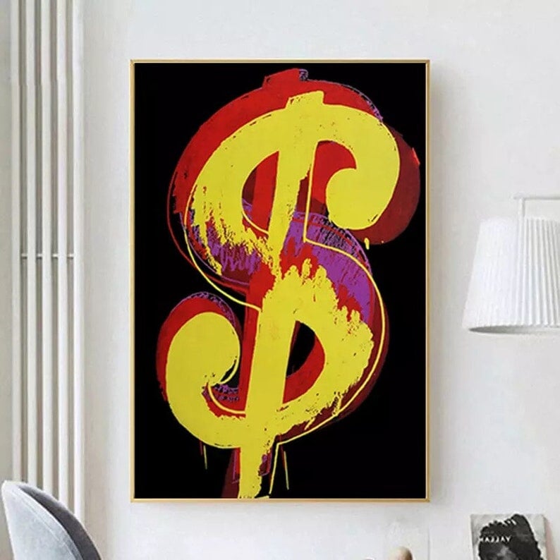 Dollar Sign | Dollar Sign | Modern Wall Art | Cool Paintings | Paints Lab