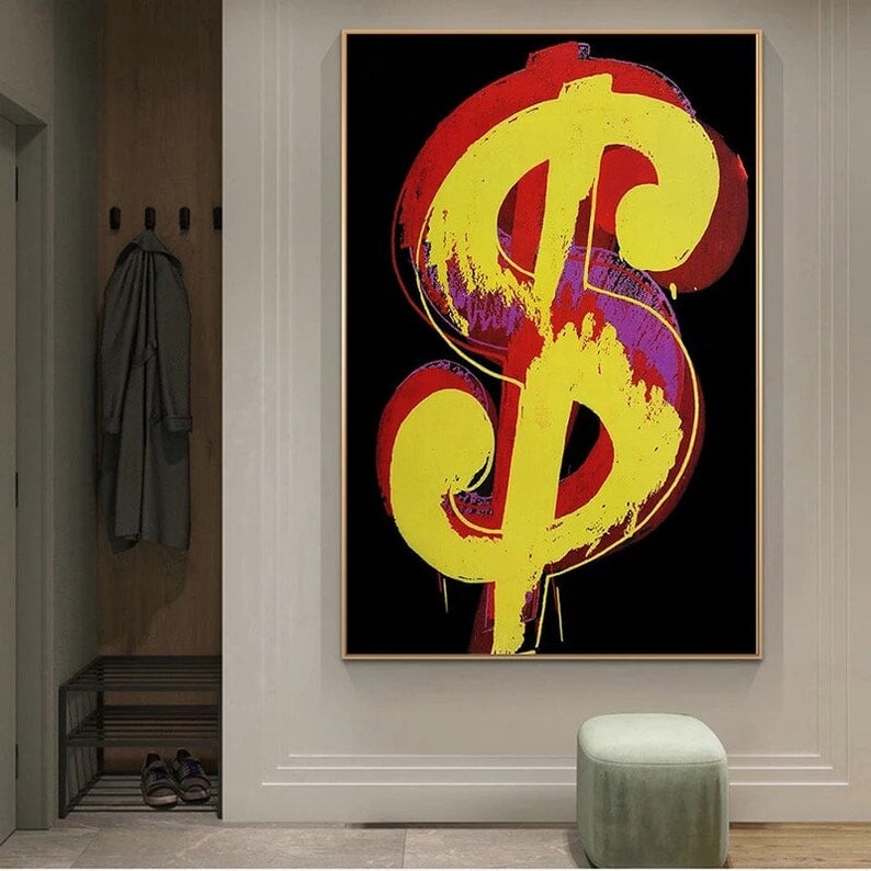 Dollar Sign | Dollar Sign | Modern Wall Art | Cool Paintings | Paints Lab