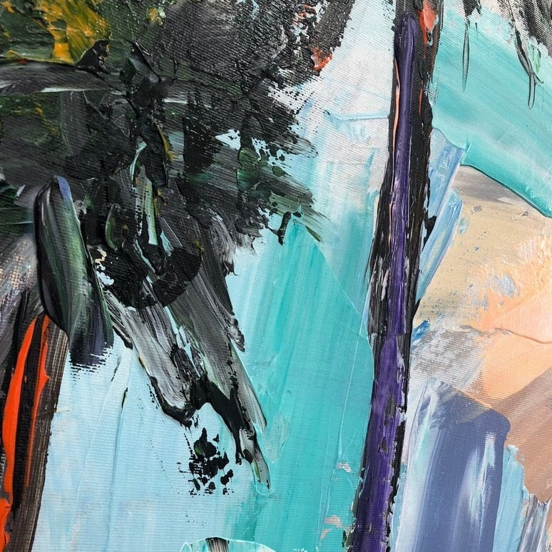 Palm Trees Abstract Painting