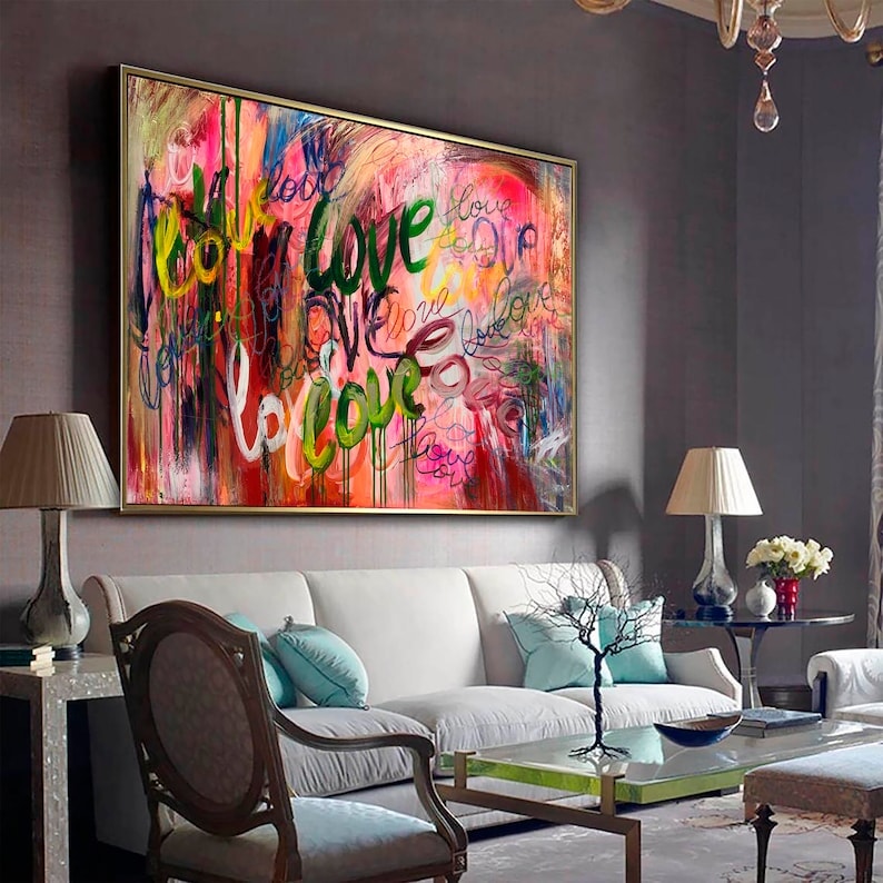 Abstract Wall Art LoveAbstract Wall Art Love - Love Wall Art - Paints Lab