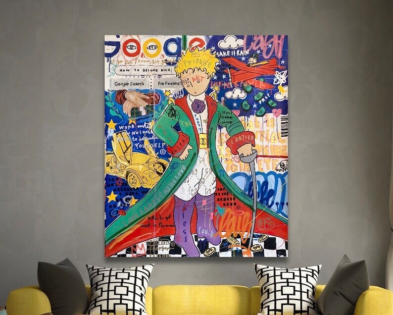 The Little Prince Graffiti Wall Art - The Little Prince Wall Art