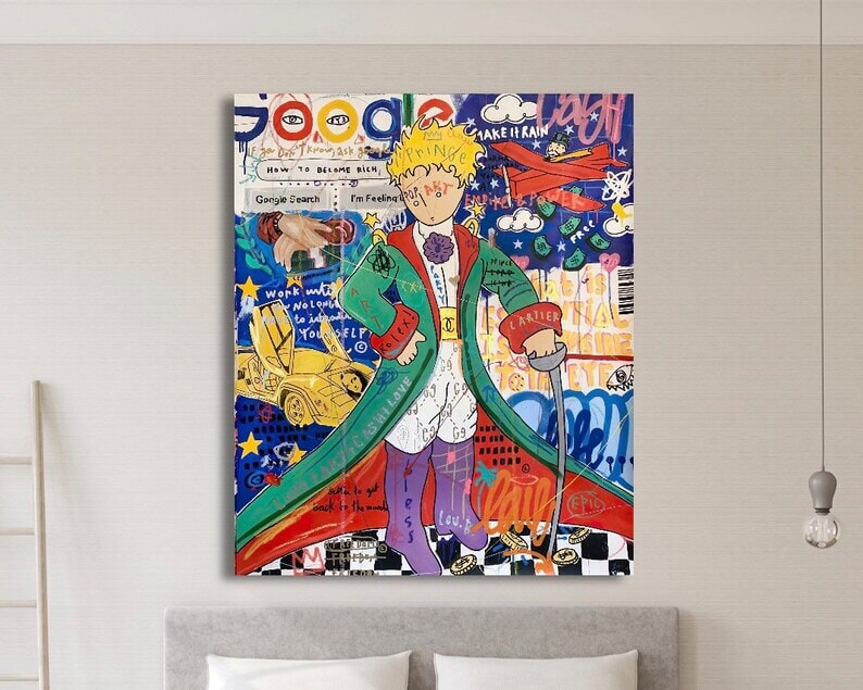 The Little Prince Graffiti Wall Art - The Little Prince Wall Art