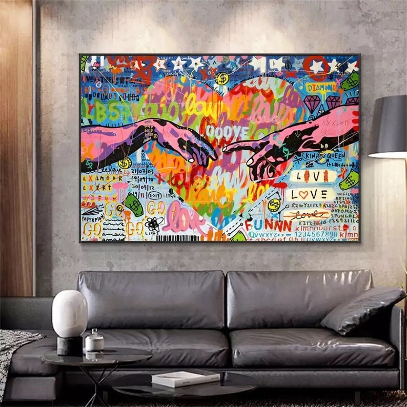 The Creation of Adam Graffiti - Adam Graffiti Art - Paints Lab