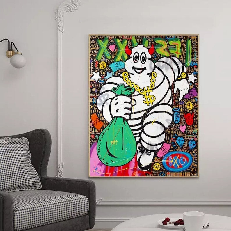 Money Graffiti Wall Art