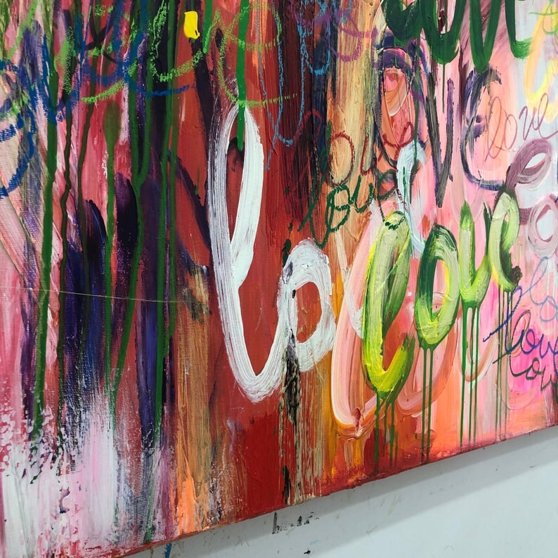 Abstract Wall Art Love