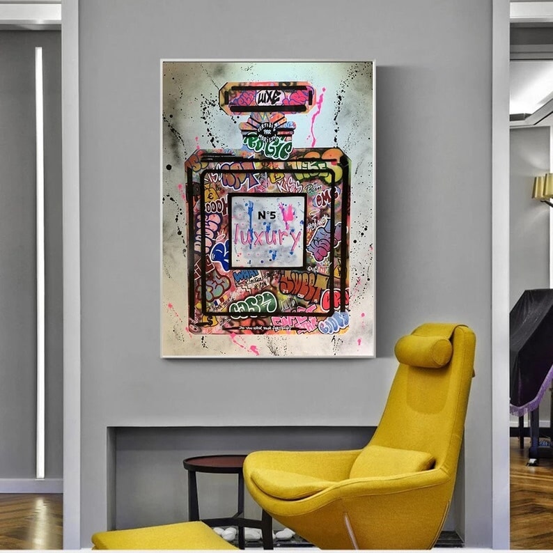 Perfume Graffiti Art - Perfume Graffiti Wall Art - Paints Lab