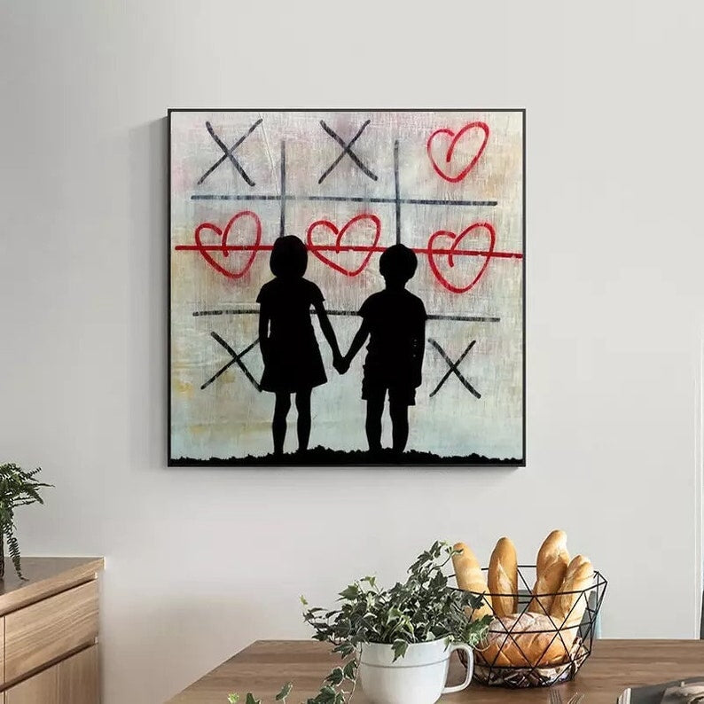 Love Tic-Tac-Toe Canvas Art