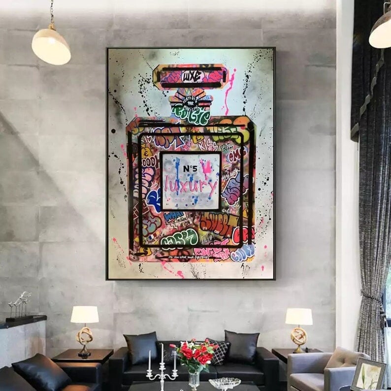 Perfume Graffiti Art - Perfume Graffiti Wall Art - Paints Lab