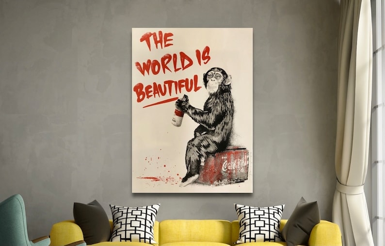 Funny Monkey "The World is Beautiful"