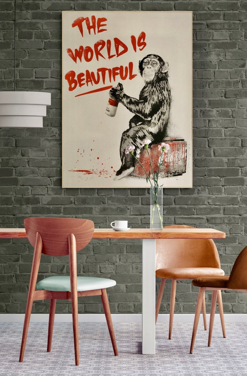 Funny Monkey "The World is Beautiful"