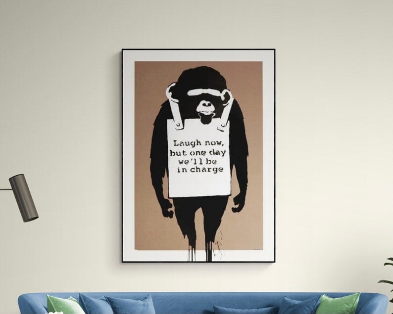 Chimp Laugh Now - Chimp Laugh Now Graffiti Art - Paints Lab