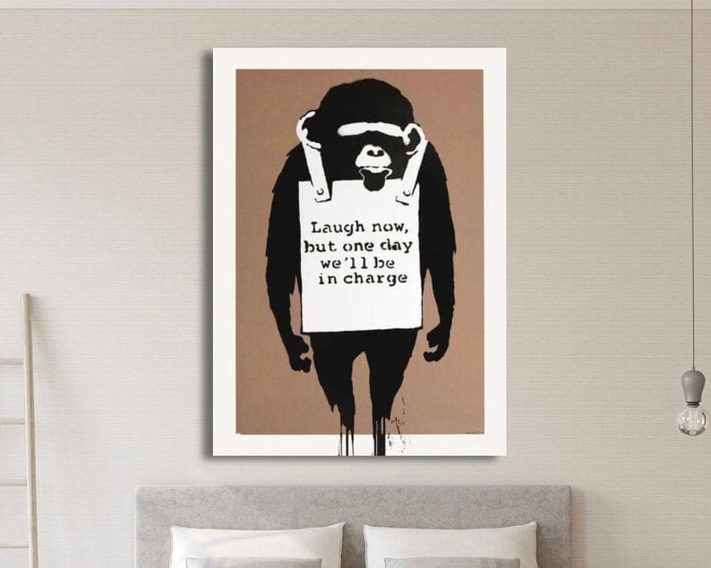 Chimp Laugh Now - Chimp Laugh Now Graffiti Art - Paints Lab