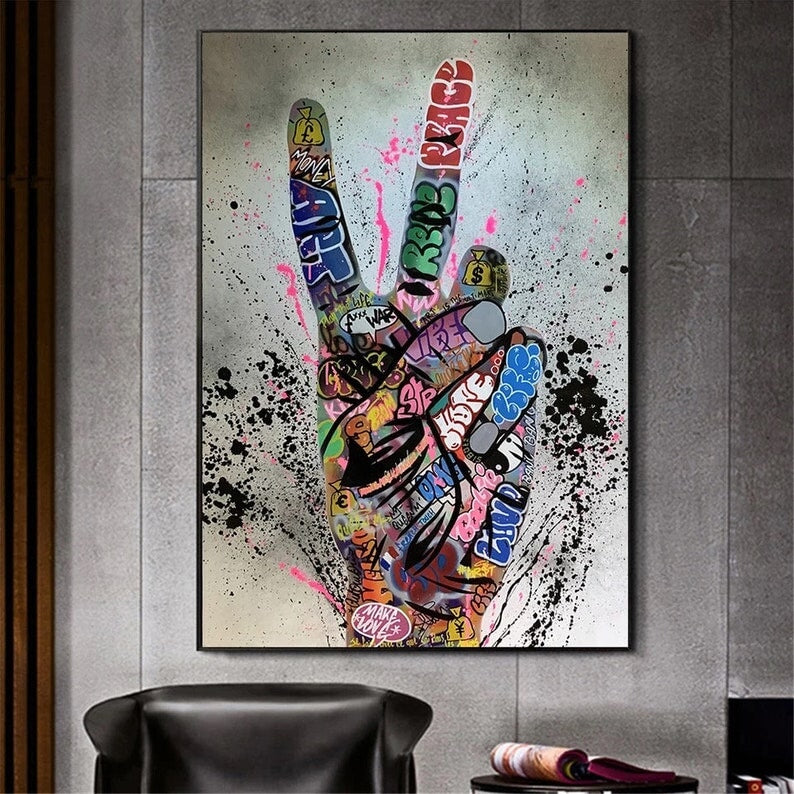 Peace Graffiti Wall Art