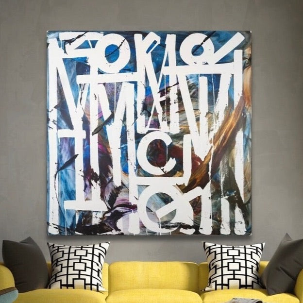 Abstract Calligraffiti - Abstract Wall Art | Paints Lab