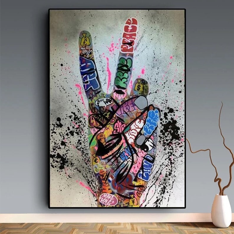 Peace Graffiti Wall Art